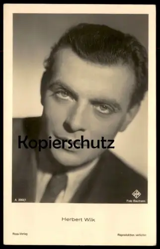 ALTE POSTKARTE HERBERT WILK FILM-SCHAUSPIELER Krawatte Sakko actor acteur Ross Verlag Foto Ufa postcard Ansichtskarte