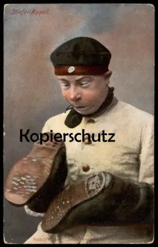 ALTE POSTKARTE STIEFEL-APPELL RUDOLF MELZER DER URKOMISCHE SOLDAT WELTKRIEG Militär Humor Ansichtskarte AK postcard cpa