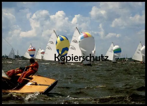 ÄLTERE POSTKARTE FRIESLAND DE REGENBOOGKLASSE ONDER SPINAKER REGENBOOG SEGELSCHIFF Schiff sailing ship postcard AK cpa