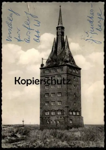 ÄLTERE POSTKARTE INSEL NORDSEEBAD WANGEROOGE JUGENDHERBERGE WESTTURM Turm tower tour Ansichtskarte AK cpa postcard