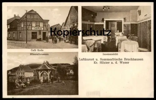 ÄLTERE POSTKARTE BRUCHHAUSEN KREIS HÖXTER CAFE RODE INNENANSICHT MINERALBRUNNEN AK Ansichtskarte cpa postcard