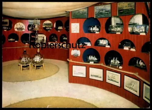 ÄLTERE POSTKARTE BUDDELSCHIFF-MUSEUM NEUHARLINGERSIEL MODELL-SCHIFF FLASCHEN BUDDELSCHIPP Ansichtskarte AK postcard
