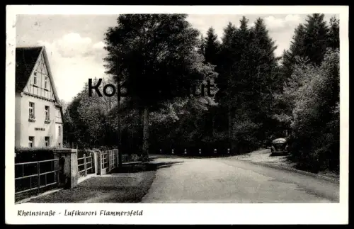 ALTE POSTKARTE LUFTKURORT FLAMMERSFELD RHEINSTRASSE VW KÄFER Volkswagen Brezelkäfer Ansichtskarte cpa AK postcard