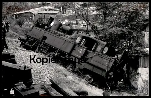 ALTE POSTKARTE EISENBAHN UNGLÜCK BBÖ ÖBB DAMPLOK 75 742 LAA ROTENSEEHOF 1919? train accident Zugunglück Eisenbahnunglück