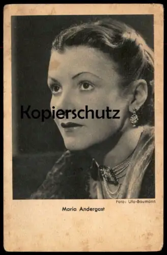 ALTE POSTKARTE MARIA ANDERGAST FILM-SCHAUSPIELERIN actress actrice acteur Foto Ufa-Baumann postcard cpa AK Ansichtskarte