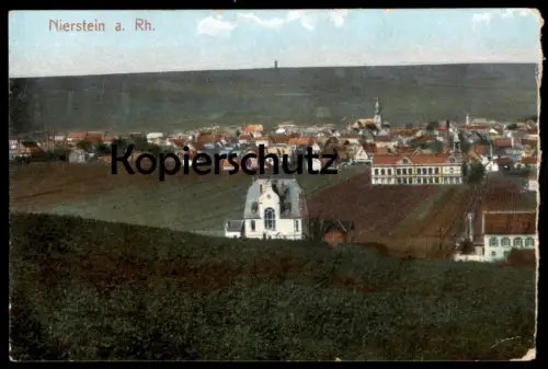 ALTE POSTKARTE NIERSTEIN AM RHEIN PANORAMA TOTALANSICHT GESAMTANSICHT Ansichtskarte postcard AK