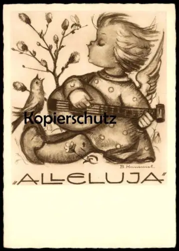 ALTE POSTKARTE ALLELUJA BERTA HUMMEL NR. 4426 MÄDCHEN MIT LAUTE WEIHNACHTEN 1935 Halleluja cpa AK Ansichtskarte postcard