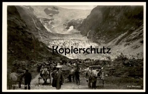 ALTE POSTKARTE KJENDALSBROE LOEN GLACIER KJENDALSBREEN KJENDALEN NORGE Gletscher Norwegen norway Norvege postcard AK cpa