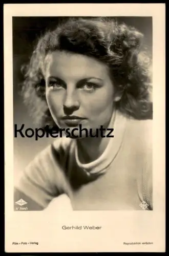 ALTE POSTKARTE GERHILD WEBER FILM-SCHAUSPIELERIN FILM FOTO VERLAG UFA actress acteur postcard cpa AK Ansichtskarte
