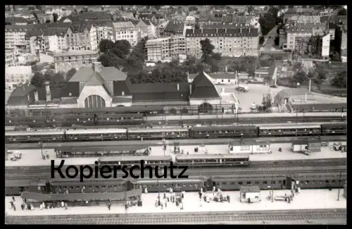 ALTE POSTKARTE KOBLENZ BAHNHOF LOKOMOTIVE WAGGONS LUFTBILD BELLINGRODT BAHN ZUG train locomotive station gare postcard