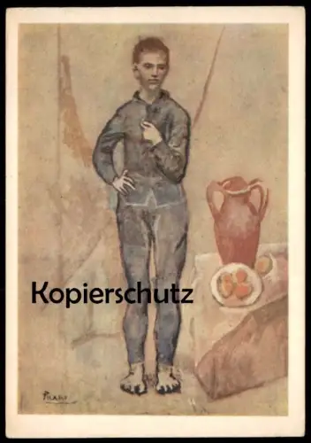 ÄLTERE KÜNSTLER KARTE PABLO PICASSO BATALEUR À LA NATURE MORTE ART INSTITUTE OF CHICAGO cpa postcard Ansichtskarte AK