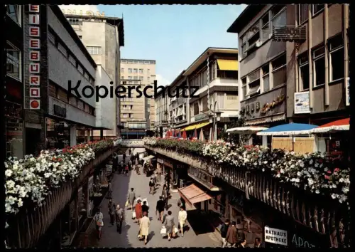 ÄLTERE POSTKARTE STUTTGART SCHULSTRASSE EINKAUFSSTRASSE PASSAGE RATHAUS APOTHEKE REISEBÜRO Ansichtskarte cpa postcard
