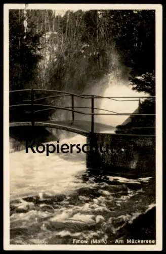 ALTE POSTKARTE FINOW MARK AM MÄCKERSEE 1930 BRÜCKE EBERSWALDE Ansichtskarte AK cpa postcard
