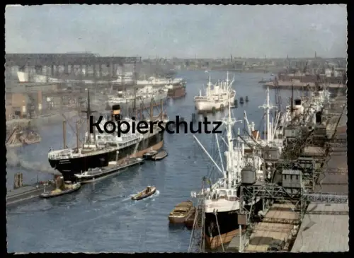 ÄLTERE POSTKARTE HAMBURG ROSSHAFEN HAFEN DAMPFER SCHIFF SCHIFFE harbour port puerto ship Ansichtskarte AK cpa postcard