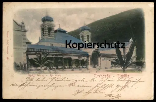 ALTE POSTKARTE TEPLITZ KURSALON TEPLICE GYOGY TEREM ceska republika czech postcard cpa AK Ansichtskarte