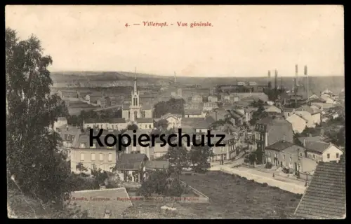 ALTE POSTKARTE VILLERUPT VUE GÉNÉRALE PANORAMA 1915 FELDPOST 1. Weltkrieg guerre Ansichtskarte postcard AK cpa