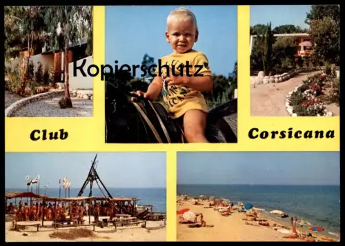 ÄLTERE POSTKARTE CORSE CORSICA CLUB CORSICANA FKK NUDISTS Korsika cpa postcard Ansichtskarte AK