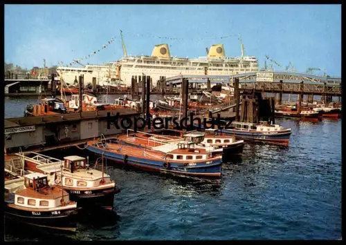 ÄLTERE POSTKARTE HAMBURG BARKASSE ELLI SÖNKE FRIEDA KUNGSHOLM HAFEN Schiff ship harbour bateau Ansichtskarte AK postcard
