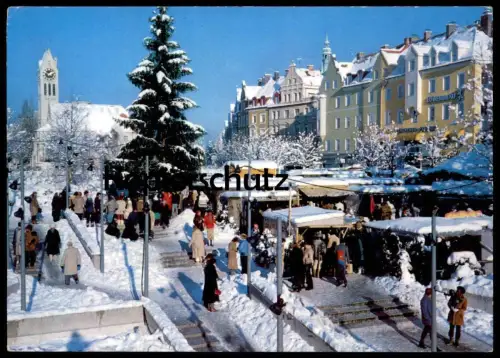 ÄLTERE POSTKARTE MÜNCHEN CHRISTKINDLMARKT DER SCHWABINGER KÜNSTLER AUF DER MÜNCHENER FREIHEIT SCHWABING Ansichtskarte