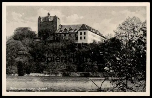 ALTE POSTKARTE BALLENSTEDT AM HARZ SCHLOSS TEICH Burg chateau castle AK cpa postcard Ansichtskarte