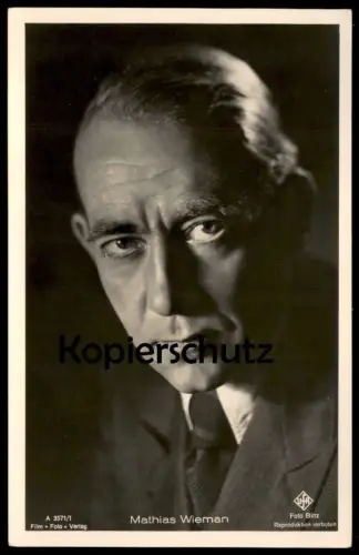 ALTE POSTKARTE MATHIAS WIEMANN FILM-SCHAUSPIELER FILM FOTO VERLAG UFA KRAWATTE actor acteur postcard cpa Ansichtskarte