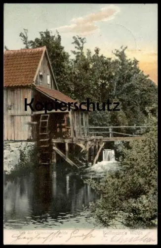 ALTE POSTKARTE AUS DER GÜTERSLOHER HEIDE KOLLMEIER'S MÜHLE GÜTERSLOH Wassermühle mill moulin Ansichtskarte postcard cpa