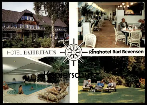 ÄLTERE POSTKARTE BAD BEVENSEN HOTEL FÄHRHAUS RINGHOTEL INDOOR POOL BESITZER KARL RIES AK Ansichtskarte cpa postcard