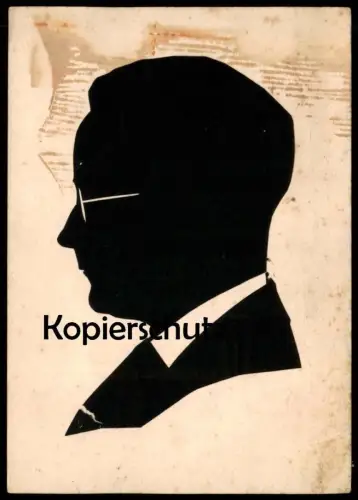 ALTE ORIGINAL KÜNSTLER KARTE MÜNCHEN ERINNERUNG AN DIE BAYERISCHE HANDWERKSAUSSTELLUNG SCHERENSCHNITT 1927 AK Silhouette