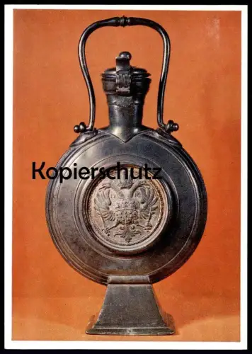 ÄLTERE POSTKARTE GOLDENE RATSKANNE ZINN KANN ZINNKANNE KÖLNISCHES STADTMUSEUM IM ZEUGHAUS KÖLN MUSEUM WAPPEN postcard