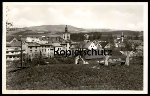 ALTE POSTKARTE JILEMNICE STARKENBACH BANK PANORAMA 1941 Ceska Republika Tschechische Repubilk postcard cpa Ansichtskarte