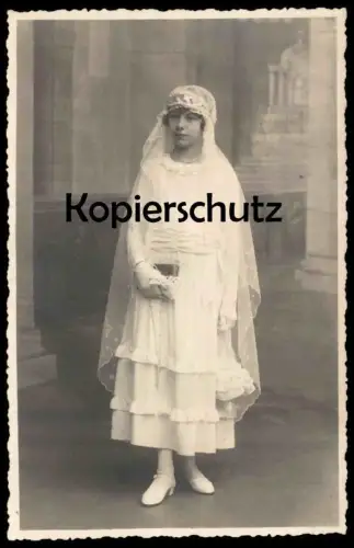 ALTE FOTO POSTKARTE VERVIERS HOCHZEIT BRAUT BRAUTKLEID EHE bride robe de la mariée marriage wedding dress photo postcard