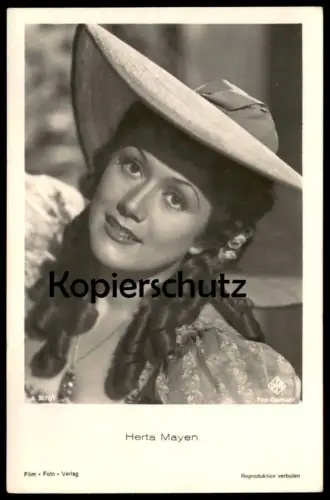 ALTE POSTKARTE HERTA MAYEN FILM-SCHAUSPIELERIN FILM FOTO VERLAG UFA HUT hat actress acteur postcard cpa AK Ansichtskarte