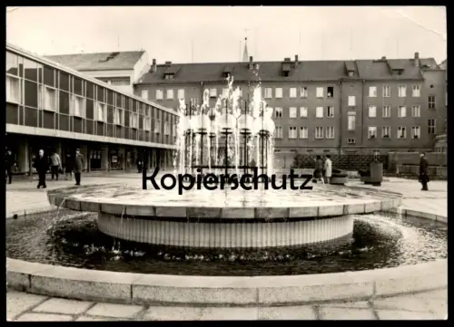 ÄLTERE POSTKARTE COTTBUS SPRINGBRUNNEN UND VOLKSBUCHHANDLUNG JENNY MARX CHOSEBUZ Ansichtskarte AK cpa postcard