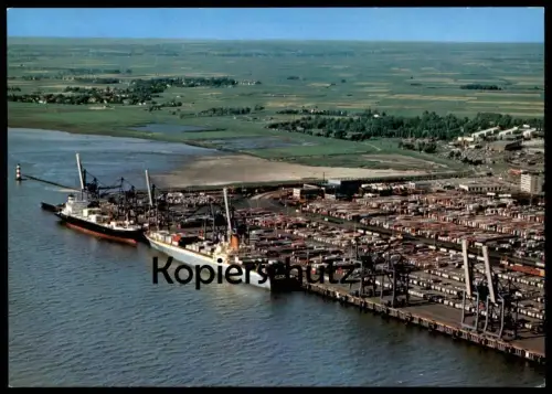 ÄLTERE POSTKARTE BREMERHAVEN CONTAINERHAFEN HAFEN UMSCHLAGPLATZ FRACHTSCHIFFE FRACHTSCHIFF Schiff cargo ship