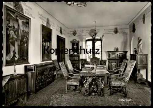 ÄLTERE POSTKARTE SCHLOSS LIEBIEG RITTERSAAL KOBERN-GONDORF JESUS Burg Liebig chateau castle Gemeinde Rhein-Mosel AK cpa