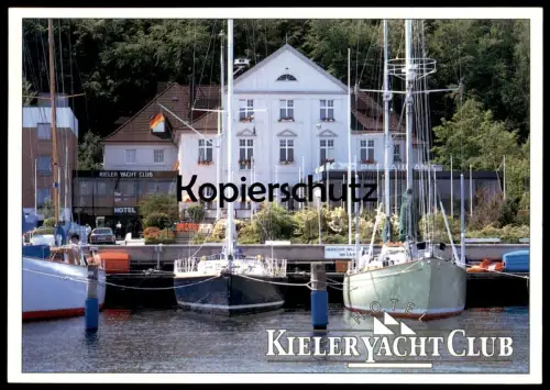 ÄLTERE POSTKARTE KIEL KIELER YACHT CLUB HOTEL HINDENBURGUFER 70 Schiff ship Ansichtskarte AK postcard cpa