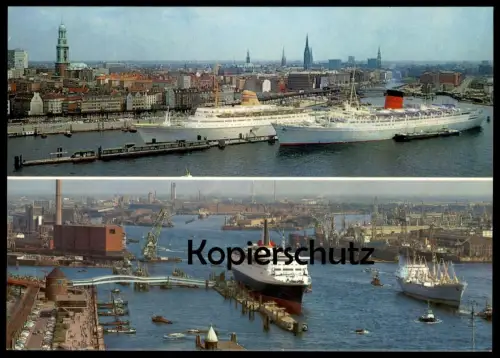ÄLTERE POSTKARTE HAMBURG HAFEN DAMPFER SCHIFF SCHIFFE harbour port puerto Fähre ship Ansichtskarte AK cpa postcard