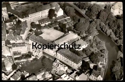 ÄLTERE POSTKARTE OSNABRÜCK ORIGINAL LUFTFOTO GYMNASIUM URSULASCHULE Luftbild Fliegeraufnahme cpa postcard ANsichtskarte