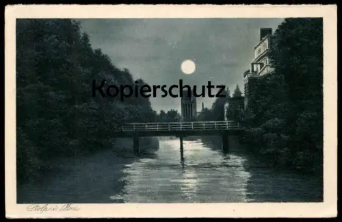 ALTE POSTKARTE STOLP IN POMMERN MONDSCHEIN MOND SLUPSK Polen Polska Ansichtskarte AK cpa postcard