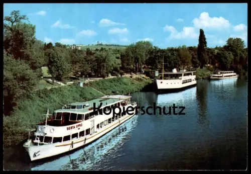 ÄLTERE POSTKARTE STUTTGART PARTIE AM NECKAR SCHIFF BERTA EPPLE PERSONENSCHIFF FAHRGASTSCHIFF ship Ansichtskarte AK cpa