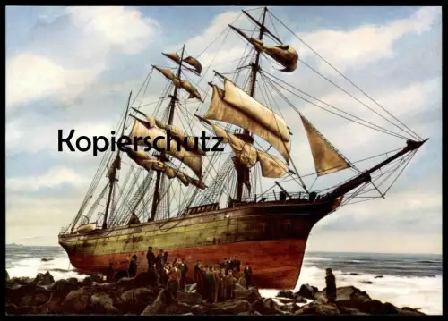 ÄLTERE POSTKARTE DREIMASTBARK GLENBERVIE SEGELSCHIFF BARK SCHIFF bateau sailing ship Falkland ? Ansichtskarte postcard