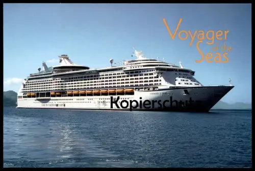 ÄLTERE POSTKARTE VOYAGER OF THE SEAS KREUZFAHRTSCHIFF BORDSTEMPEL ROYAL CARRIBEAN Schiff Motorschiff ship postcard AK