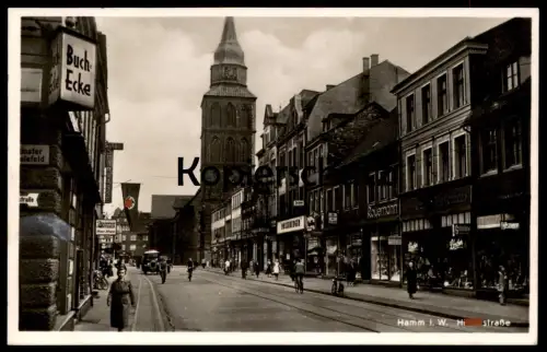 ALTE POSTKARTE HAMM HxxxERSTRASSE ZIGARREN PETER KROPP BUCH-ECKE ROSENBERGER WAFFENHAUS LÖRSCH MILITÄREFFEKTEN postcard