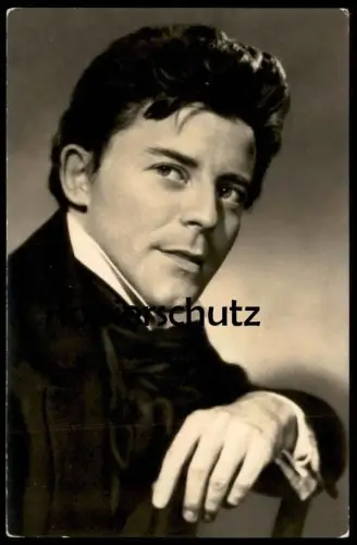 ALTE POSTKARTE GÉRARD PHILIPE FILM-SCHAUSPIELER FARBFILM ROT UND SCHWARZ Franco-London-Film actor acteur Foto postcard
