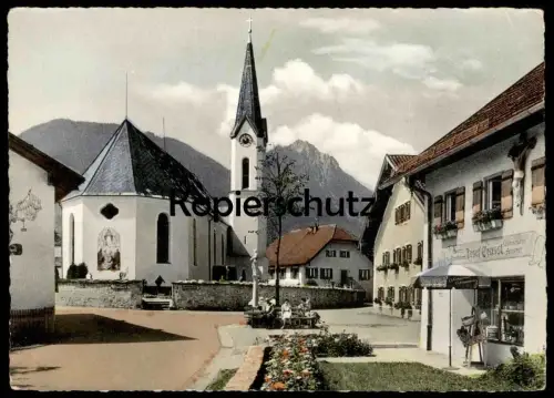 ÄLTERE POSTKARTE PIDING BEI BAD REICHENHALL PETERSPLATZ HINTEN HOCHSTAUFEN UND FUDERHEU BAYERN Ansichtskarte postcard AK
