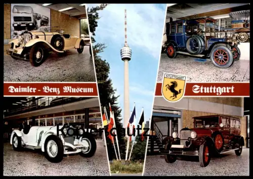 ÄLTERE POSTKARTE STUTTGART DAIMLER BENZ MUSEUM Auto car voiture Mercedes Ansichtskarte AK cpa postcard