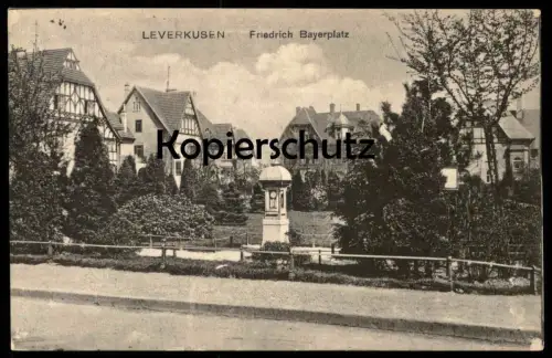 ALTE POSTKARTE LEVERKUSEN FRIEDRICH BAYERPLATZ FRIEDRICH BAYER PLATZ Ansichtskarte AK cpa postcard