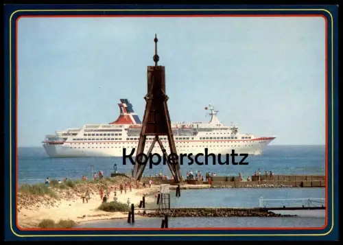 ÄLTERE POSTKARTE MS M.S. ASTOR KREUZFAHRTSCHIFF CUXHAVEN KUGELBAKE HADAG CRUISE LINE Schiff Motorschiff ship postcard