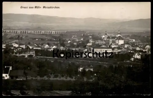 ALTE POSTKARTE MÄHRISCH WEISSKIRCHEN 1909 HRANICE NA MORAVE PANORAMA TOTALANSICHT MÄHR. Ceska Republika postcard cpa AK