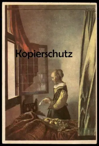 ALTE KÜNSTLER POSTKARTE JOHANNES JAN VERMEER VAN DELFT DE BRIEF LA LETTRE LETTER MALER Ansichtskarte AK cpa postcard